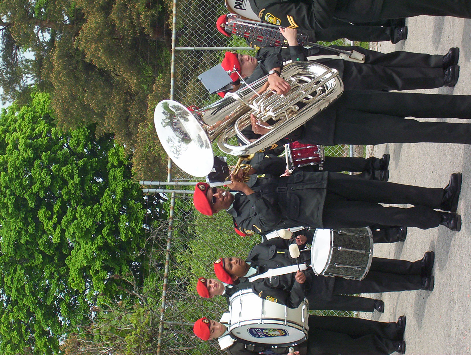 Insert photo: playing trumpet as a private