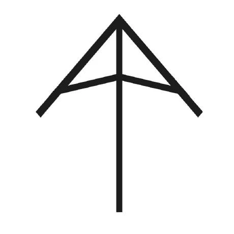 The original thin, angular AA personal mark made in university.