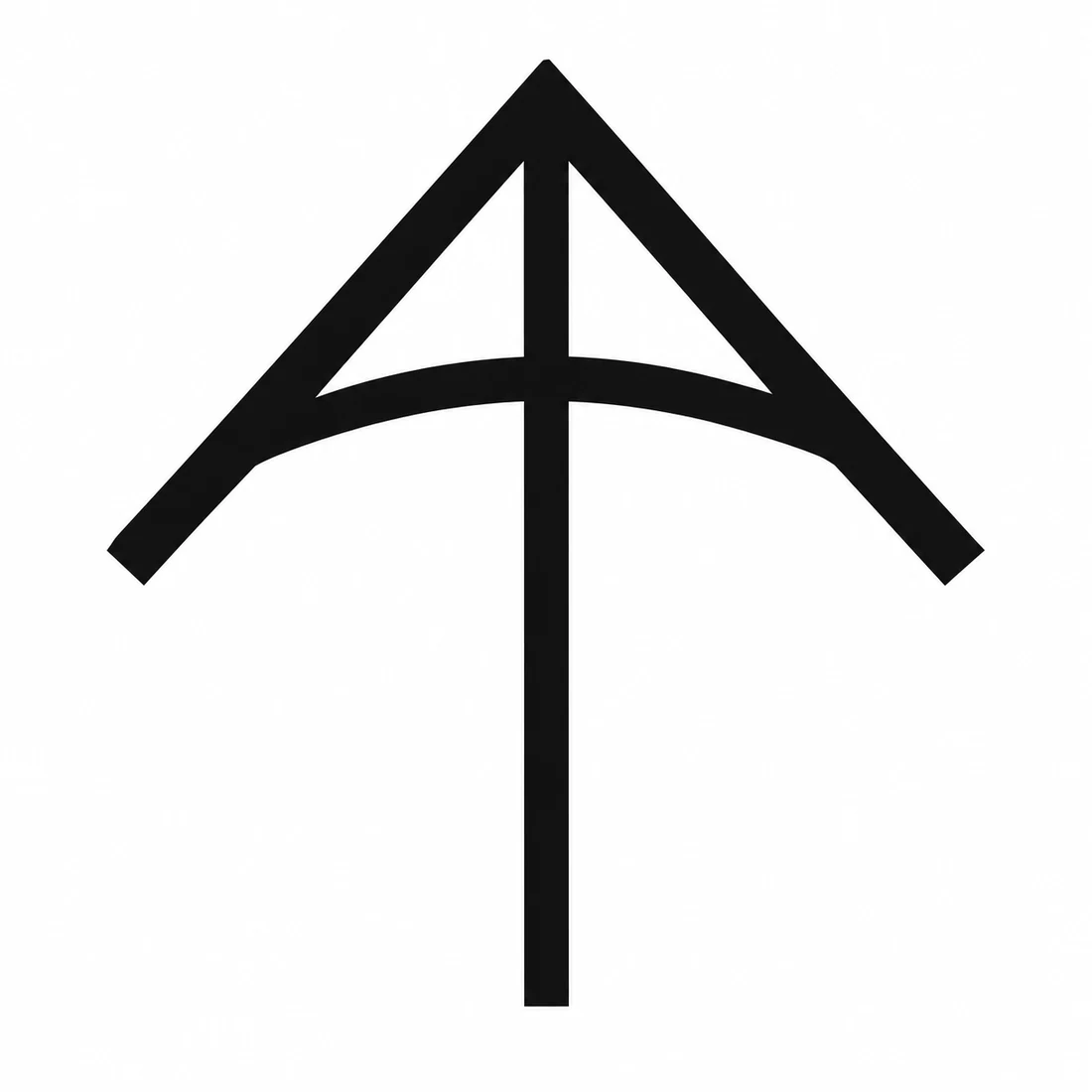 A heavier AA monogram with curved cross-arms.